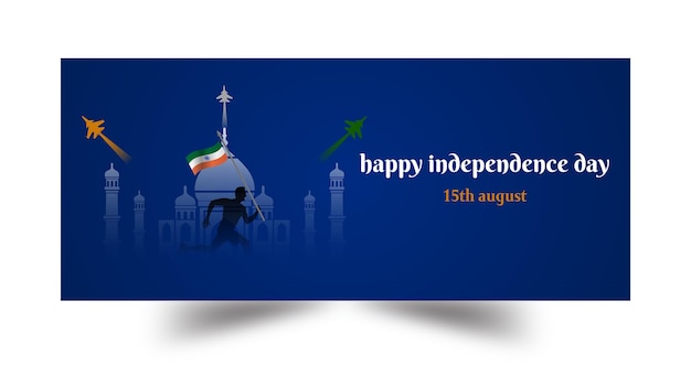 India onafhankelijkheidsdag banner vector illustratie van 15 augustus banner designposter sjabloon