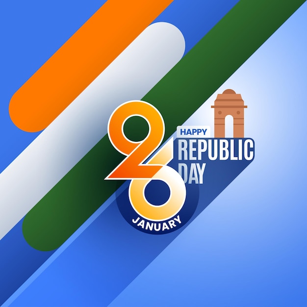 Vector india republic day background or social media post banner