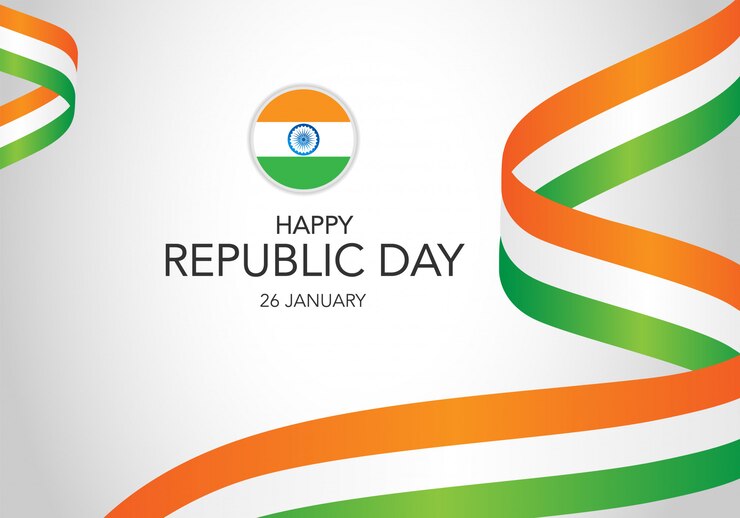india republic day background with waving flag