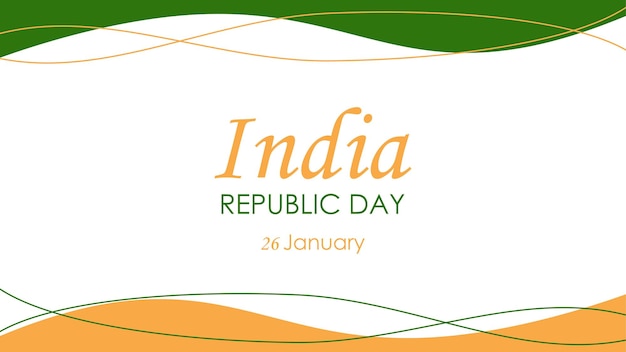 India republiek dag banner sjabloon vector voorraad