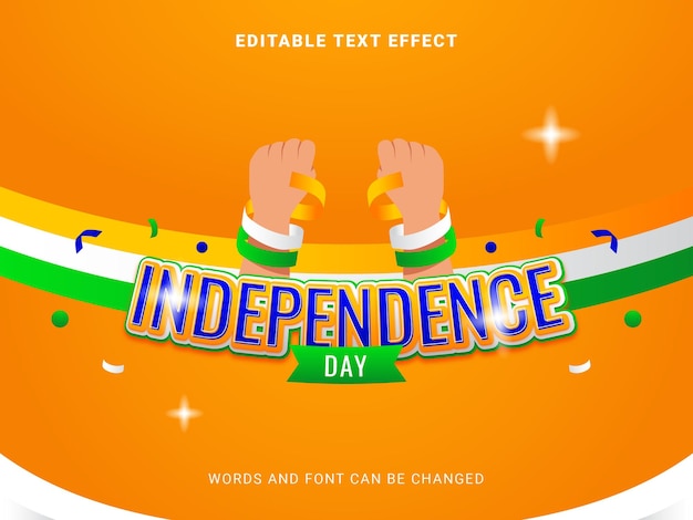 India Text Effect Design for Celebrate