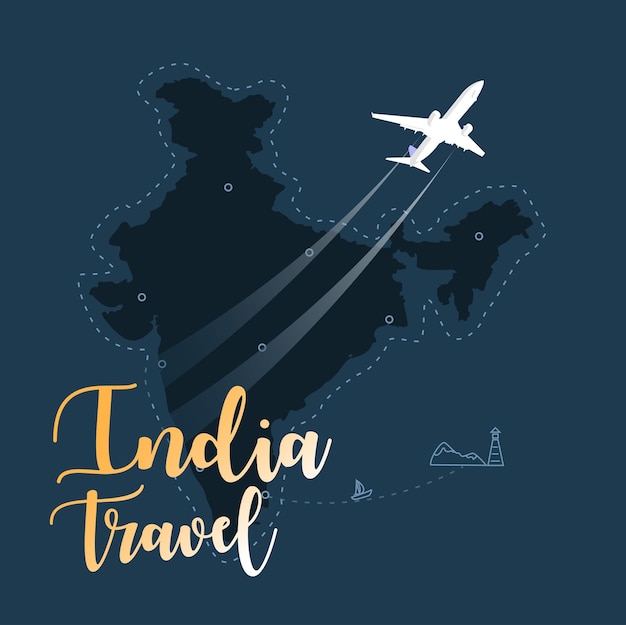 India travel premium vectorillustratie