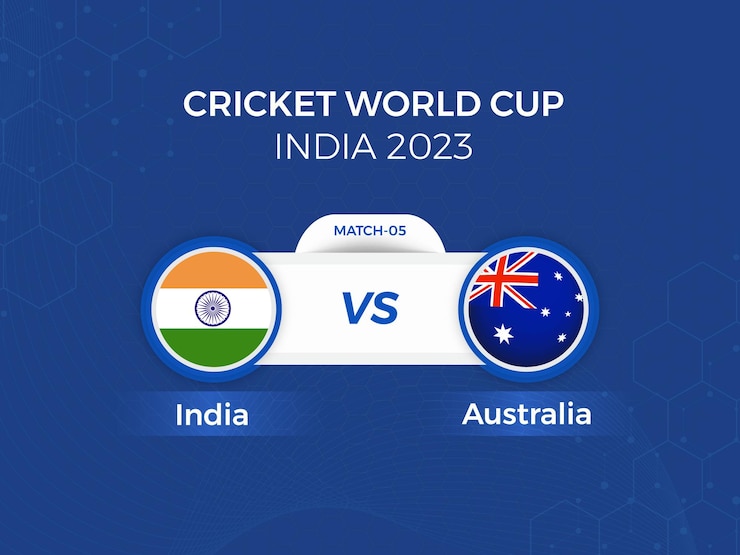 インド対オーストラリア 2023 クリケット ワールド カップ、スケジュール ブロードキャスト テンプレート デザイン