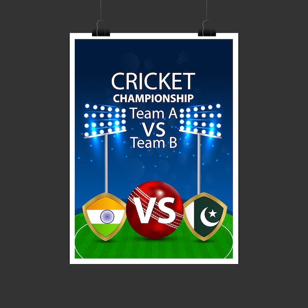 Premium Vector | India vs pakistan cricket match