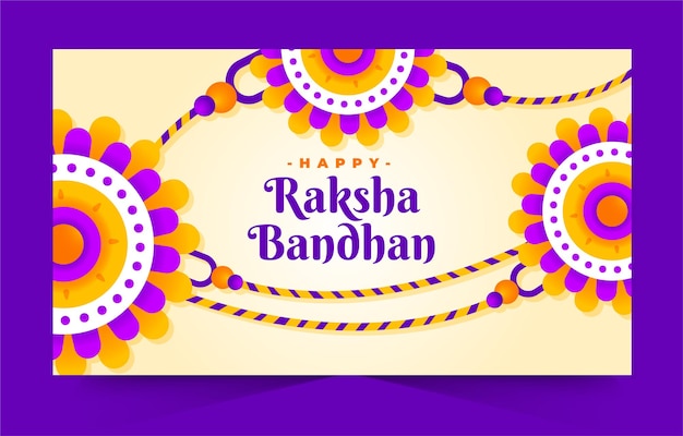 Indiaas festival van broer en zus bond happy raksha bandhan-viering voor bannerontwerp