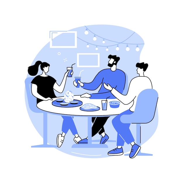 Indiaas restaurant geïsoleerde cartoon vectorillustraties