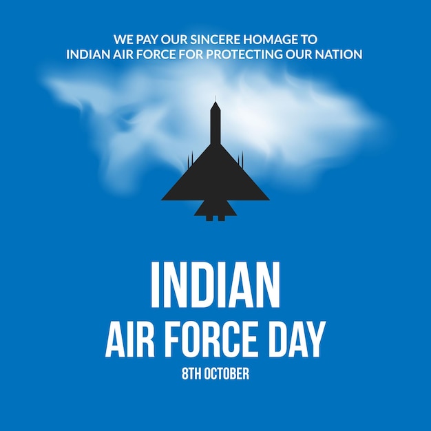 Indian air force day vector