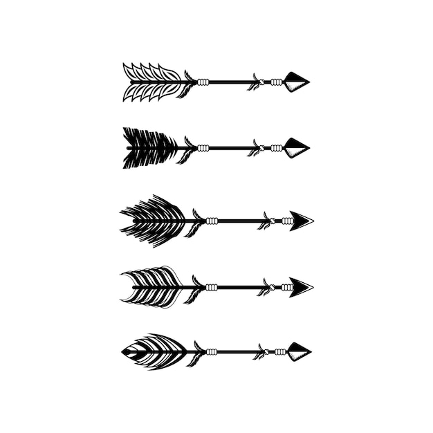 Вектор Индийский набор значков стрелы