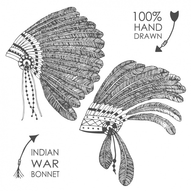 Vector indian bonnet design