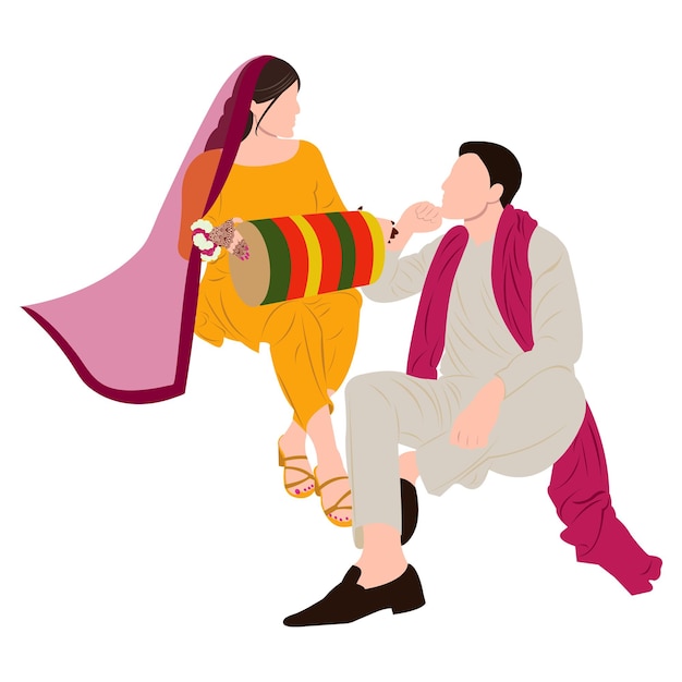 indian bride illustration
