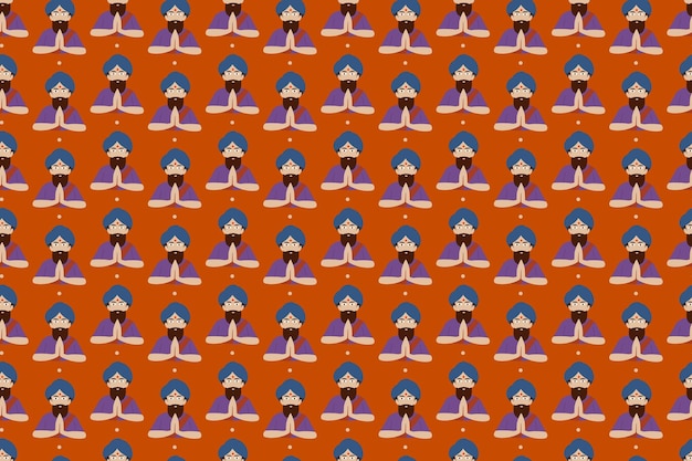 Vector indian cloth pattern