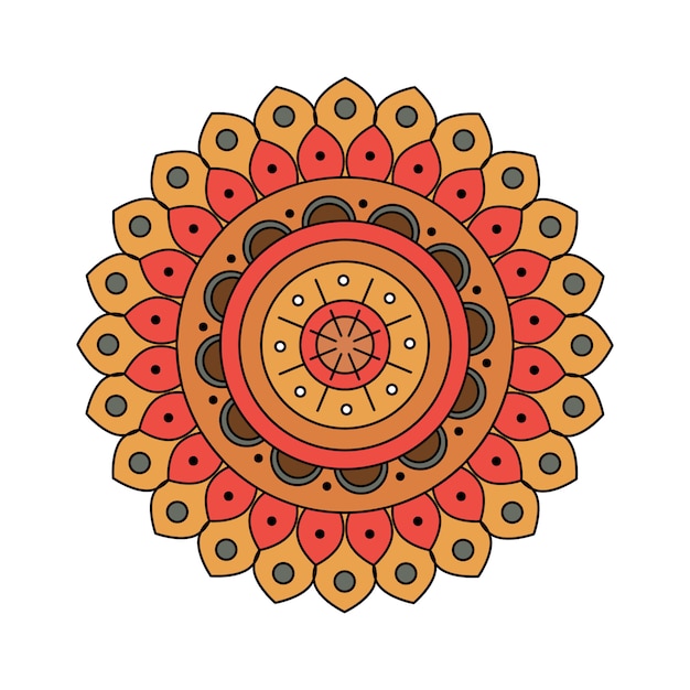 indian colorful mandala decoration