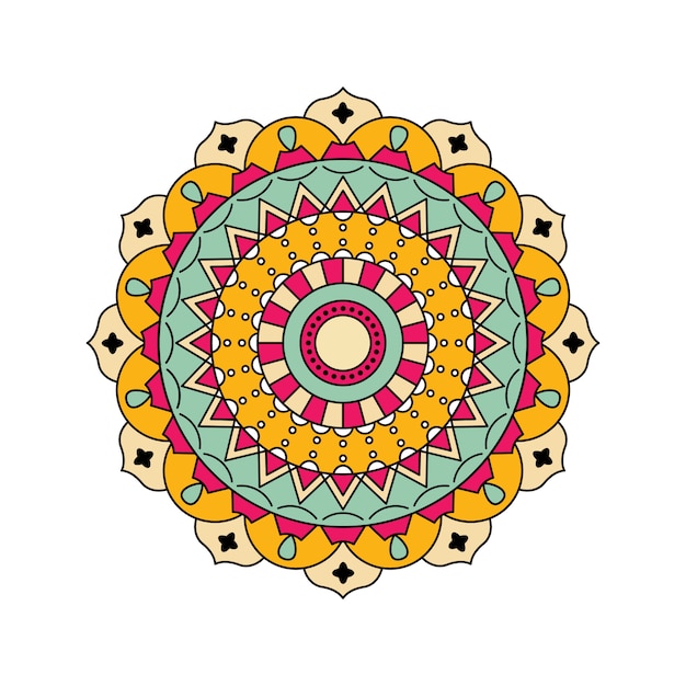 Индийский красочный дизайн мандалы