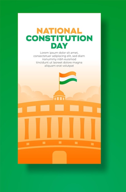 Indian constitution day social media stories design