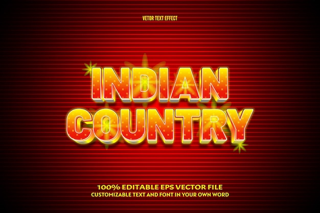 Indian country editable text effect 3 dimension emboss modern style