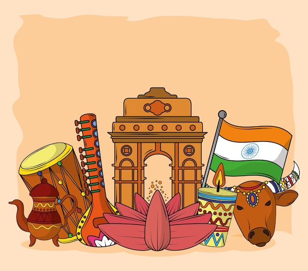 Vector indian culture concept