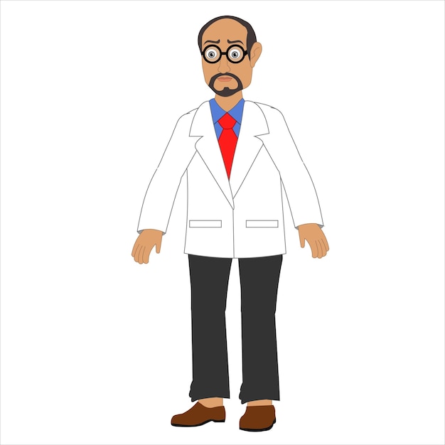 Indian doctor man cartoon character Male doctor character for Cartoon Indian doctor character