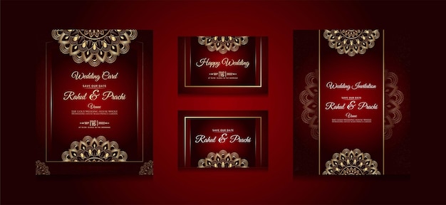 Indian elegant wedding stationery template