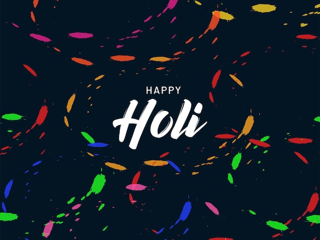 Indian festival of colors celebration Happy Holi Vector Illustration wallpaper and background design