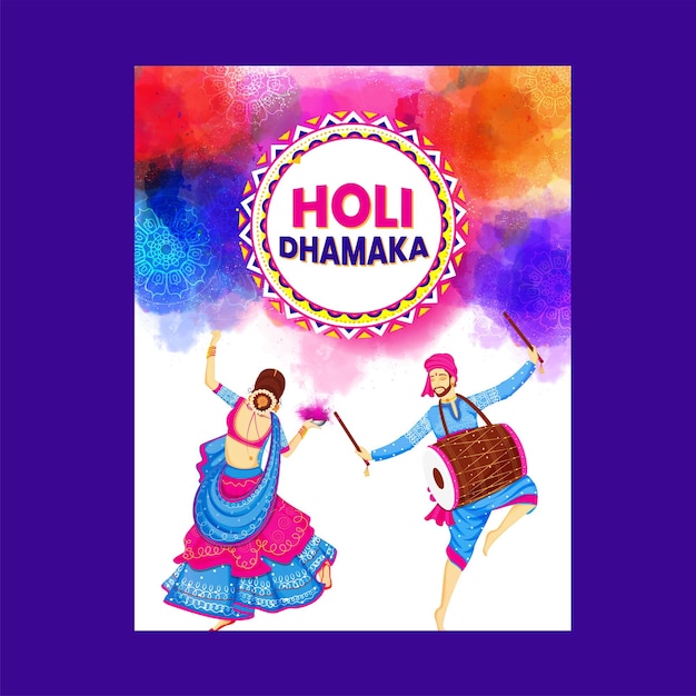 Vector indian festival of colours holi concept