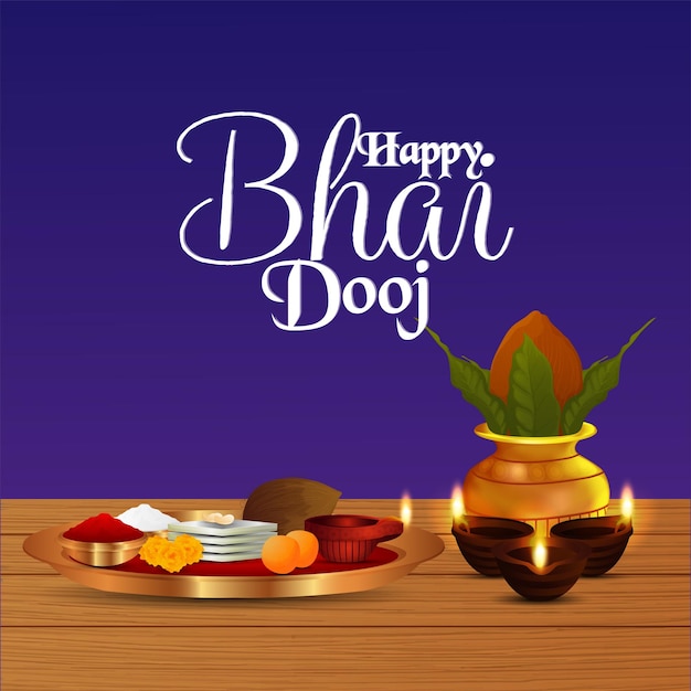 Illustration of elements of hindu festival bhai dooj background posters for  the wall • posters wallpaper, religion, hindu | myloview.com