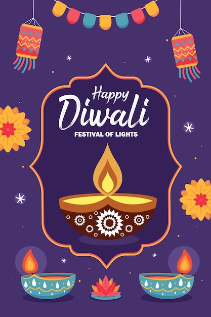 indian festival happy diwali with diwali props holiday background with crackers diwali celebration