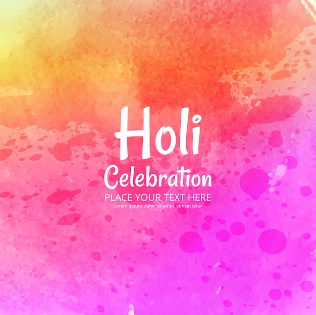 Vector indian festival happy holi celebrations with colors