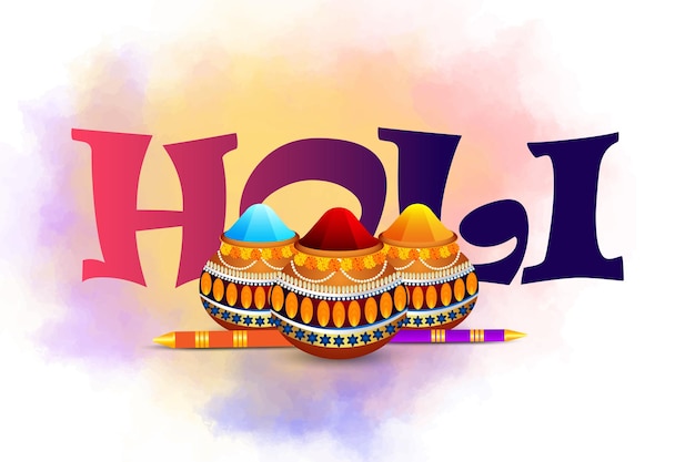 Indian festival happy holi design concept