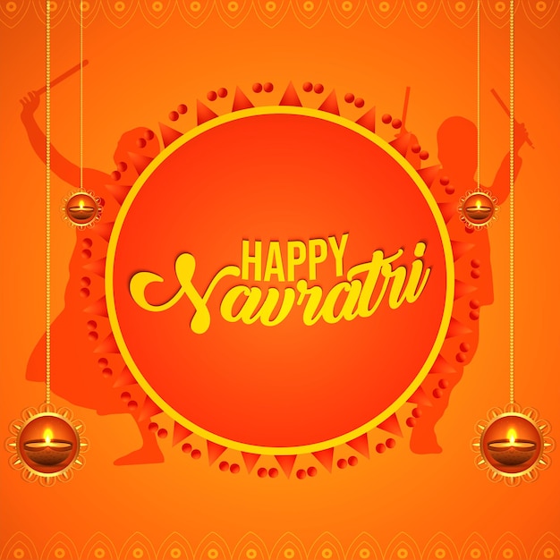 Indian festival happy navratri celebration background