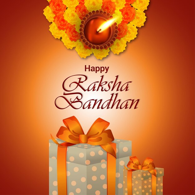 Indian festival of happy raksha bandhan celebration background