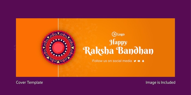 Modello di copertina del festival indiano happy raksha bandhan