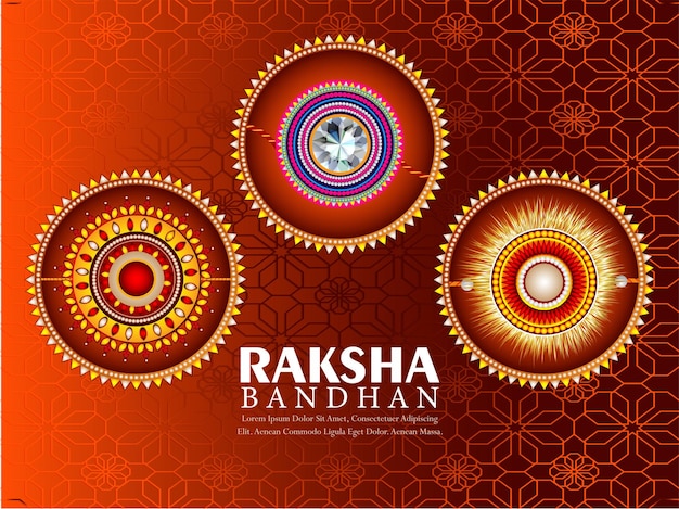 Indian festival happy raksha bandhan invitation greeting card on creative background