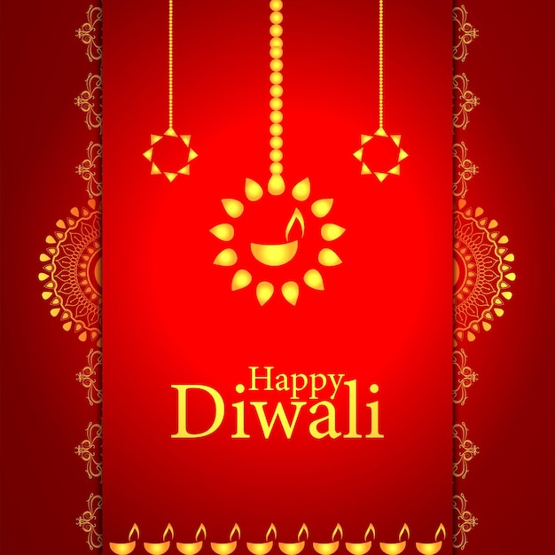 Indian festival of light happy diwali background