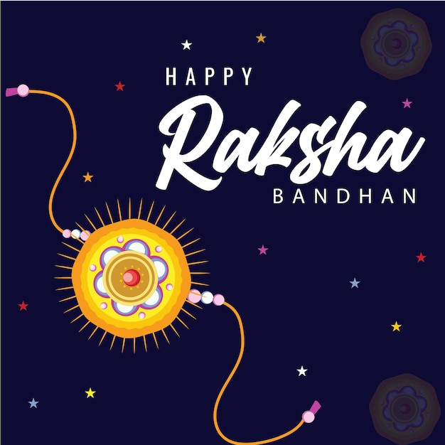 인도 축제 Raksha Bandhan 벡터 템플릿