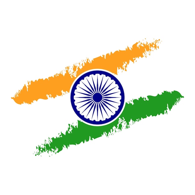 Vector indian flag brush 1q