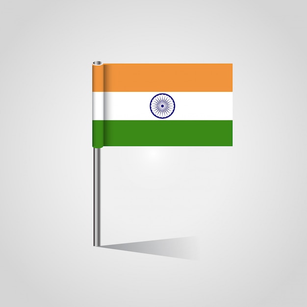 Indian flag design with a creative design vector 