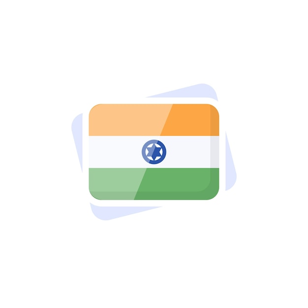 Vector indian flag icon and illustration