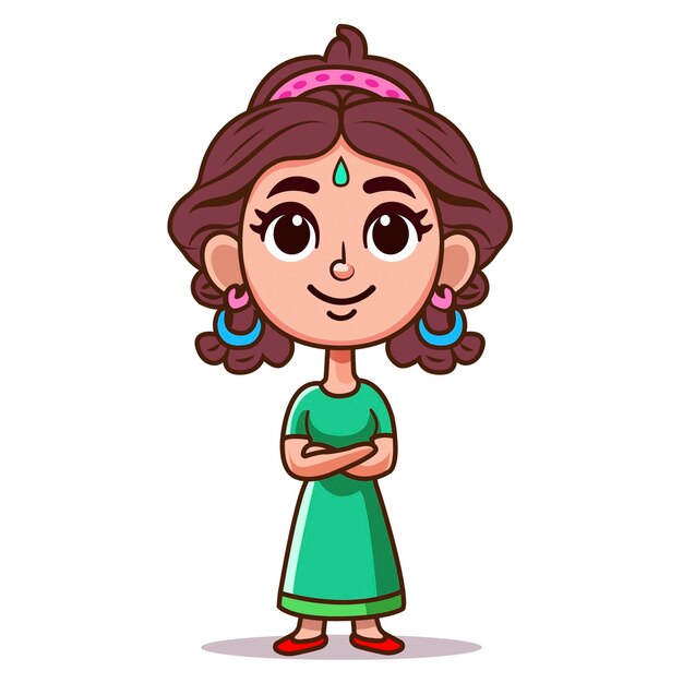 Vector indian girl vector art