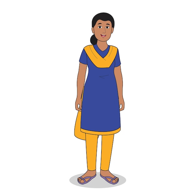 Vector indian girl