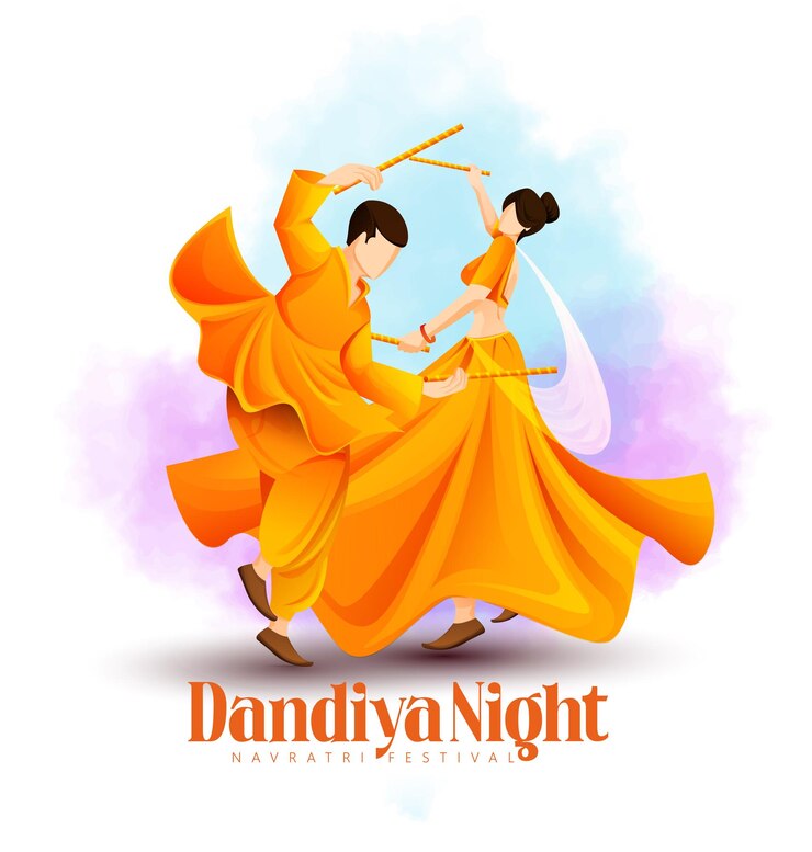 Indian God Durga in Happy Durga Puja Shubh Navratri background.