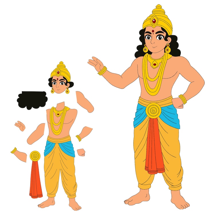वेक्टर indian god model sheet
