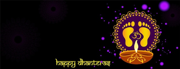 Festa indiana di happy dhanteras durante la stagione del diwali per la prosperità