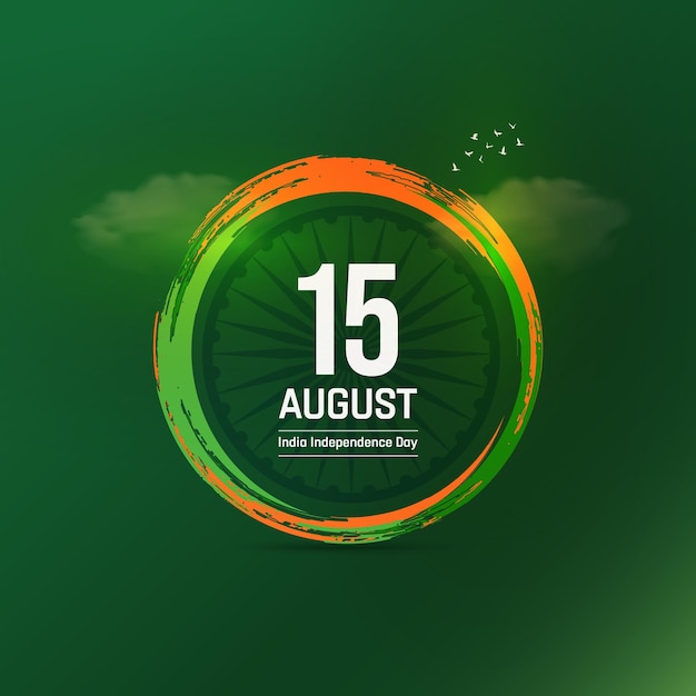 Vector indian independence day crative ads design indian flag icon isolated on template for background independence day poster vector illustration august 8 important day