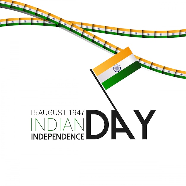 Indian independence day design met lichte achtergrond vector