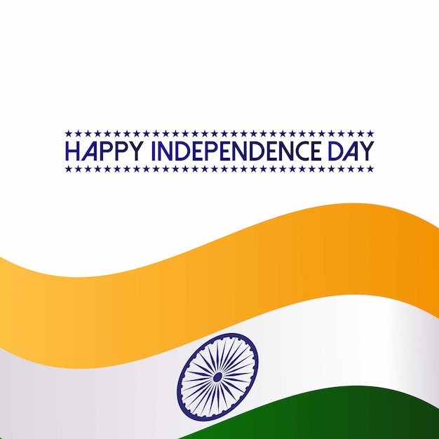 Indian independence day design with typography vector