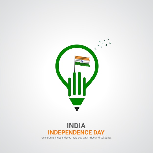 Indian Independence DayIndian Independence Day creative ads design social media post vector 3D illustration