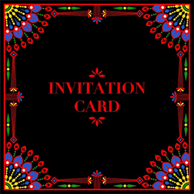 Vector indian invitation card