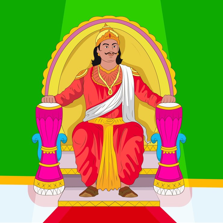 वेक्टर indian king illustration