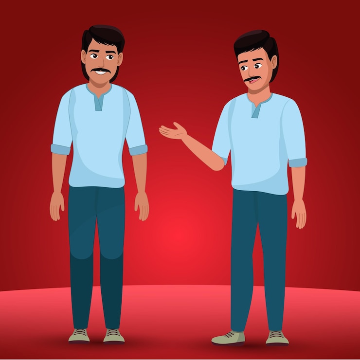 वेक्टर भारतीय आदमी