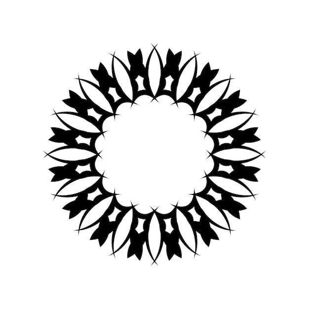 Индийская мандала черно-белый черно-белый логотип ткачество элементов дизайна логотипы йоги вектор